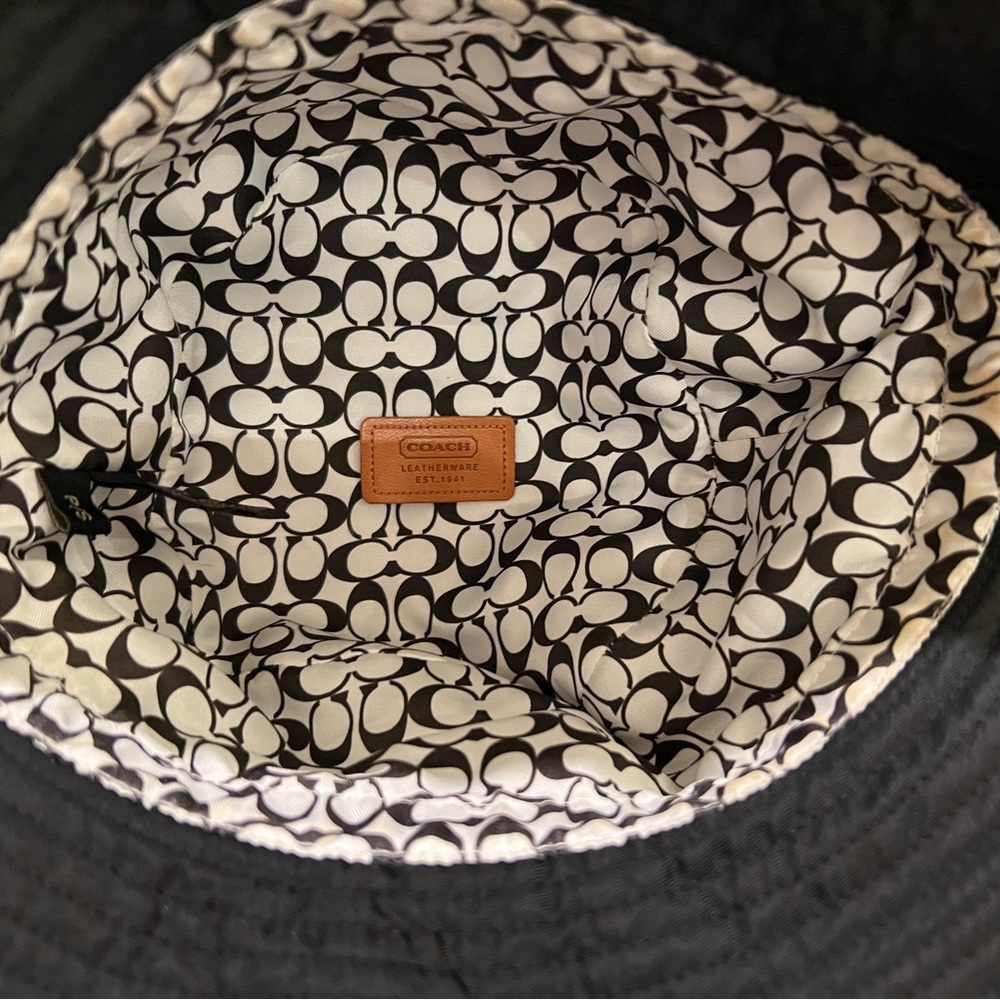 Coach bucket hat-Black Nylon-Gently Used - Picture 3 of 7